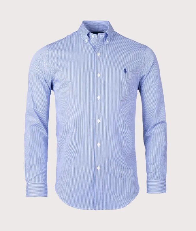 Slim Fit Striped Stretch Poplin Shirt sold by EQVVS