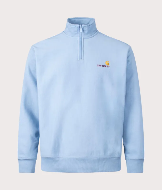 Relaxed Fit Quarter Zip American Script Sweatshirt sold by EQVVS