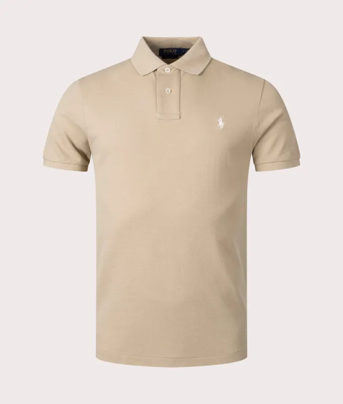 Custom Slim Fit Mesh Polo Shirt sold by EQVVS