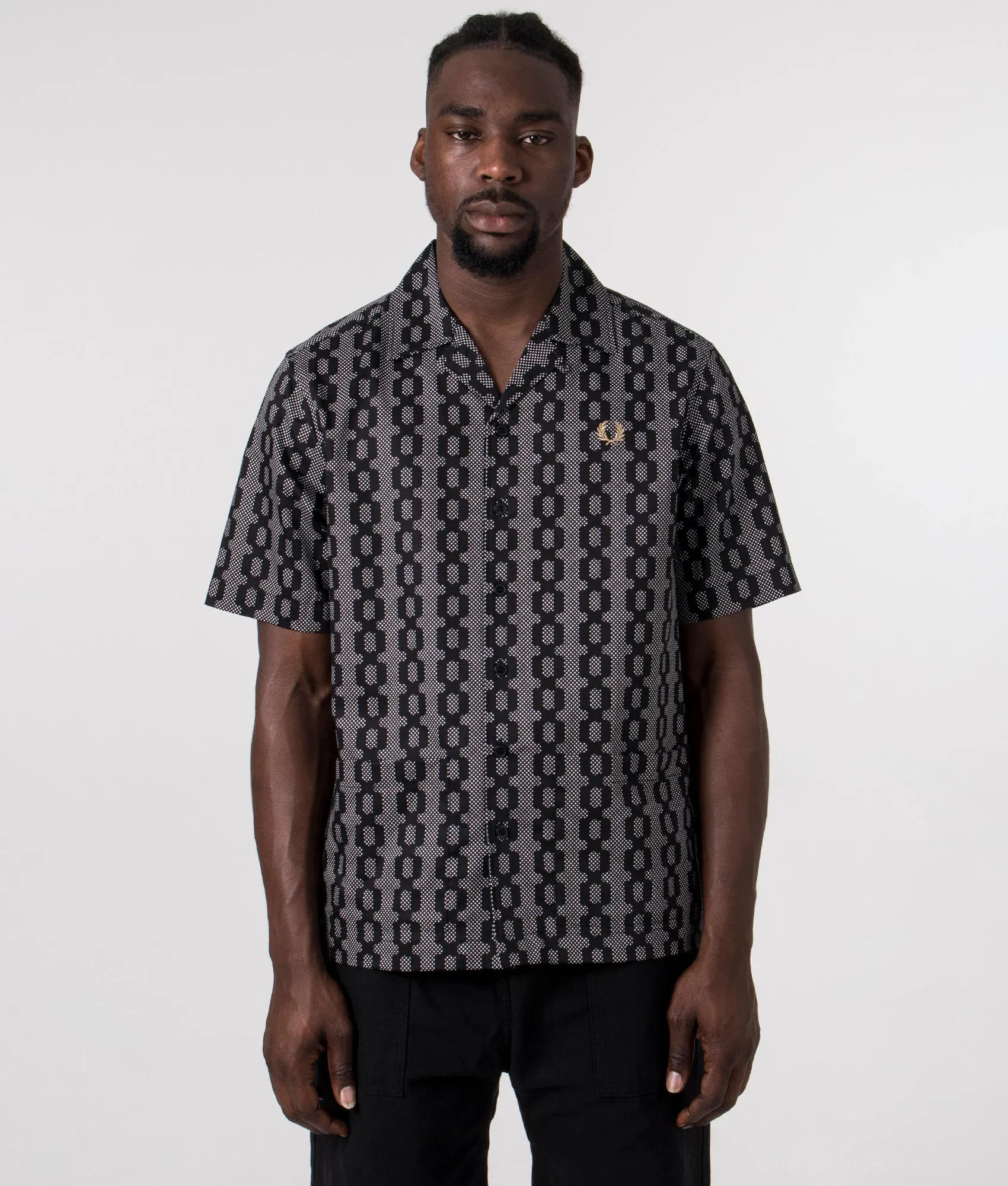 Cable Print Revere Collar Shirt sold by EQVVS
