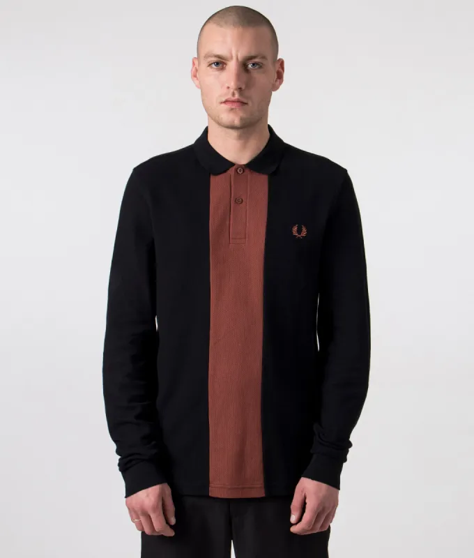 Long Sleeve Panelled Polo Shirt sold by EQVVS
