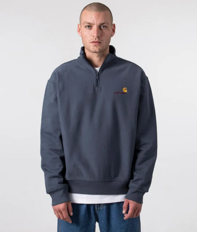 Relaxed Fit Quarter Zip American Script Sweatshirt sold by EQVVS