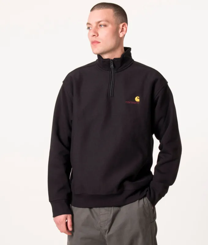 Relaxed Fit Quarter Zip American Script Sweatshirt sold by EQVVS