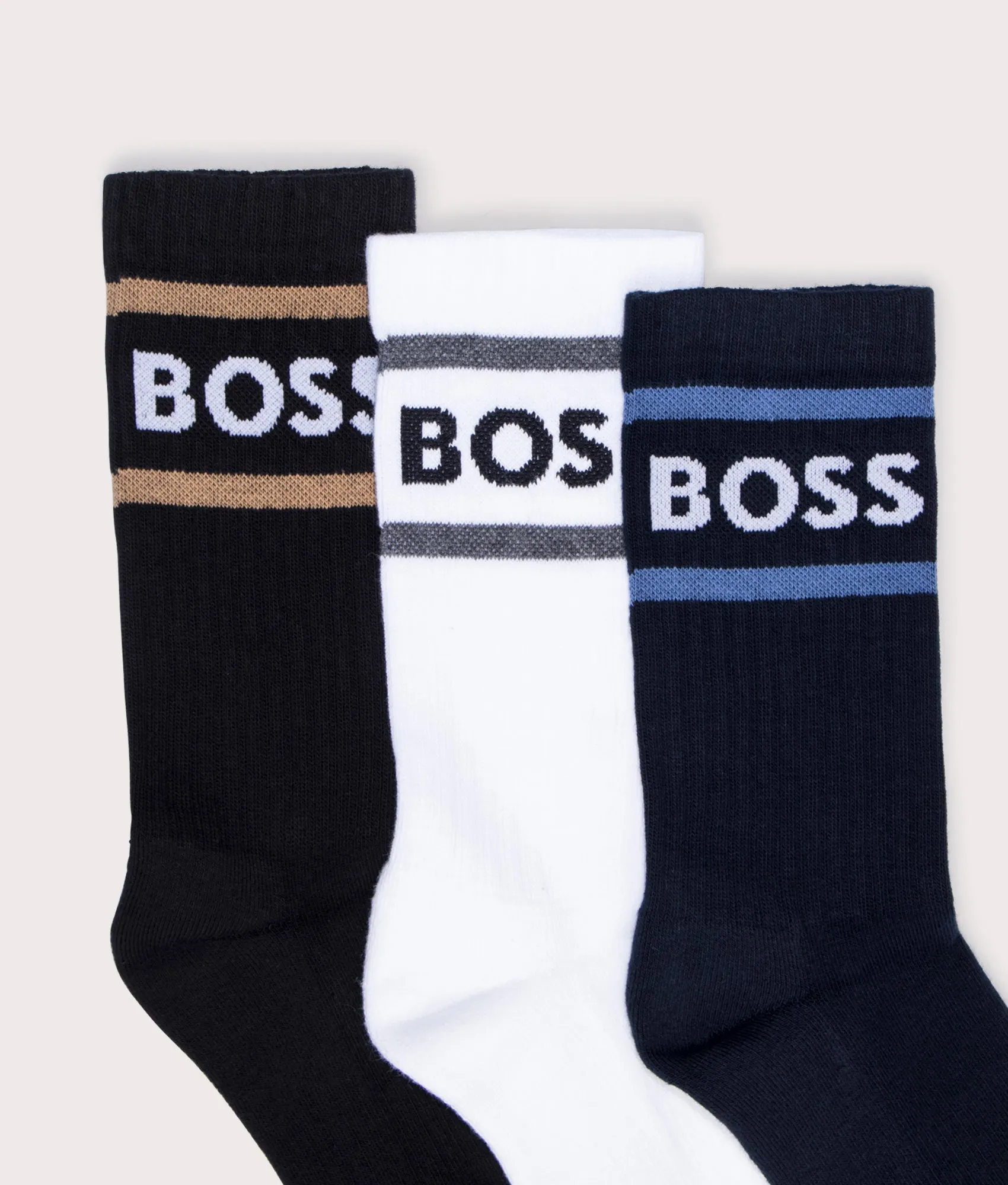 3 Pack of Short Rib Stripe Logo Socks sold by EQVVS product image thumbnail 2