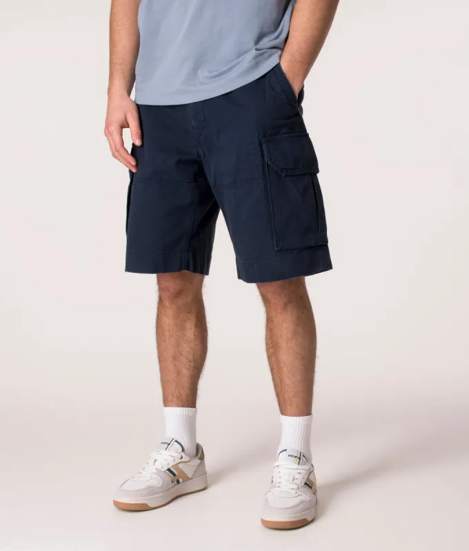 Regular Fit Stonewashed Cargo Shorts sold by EQVVS