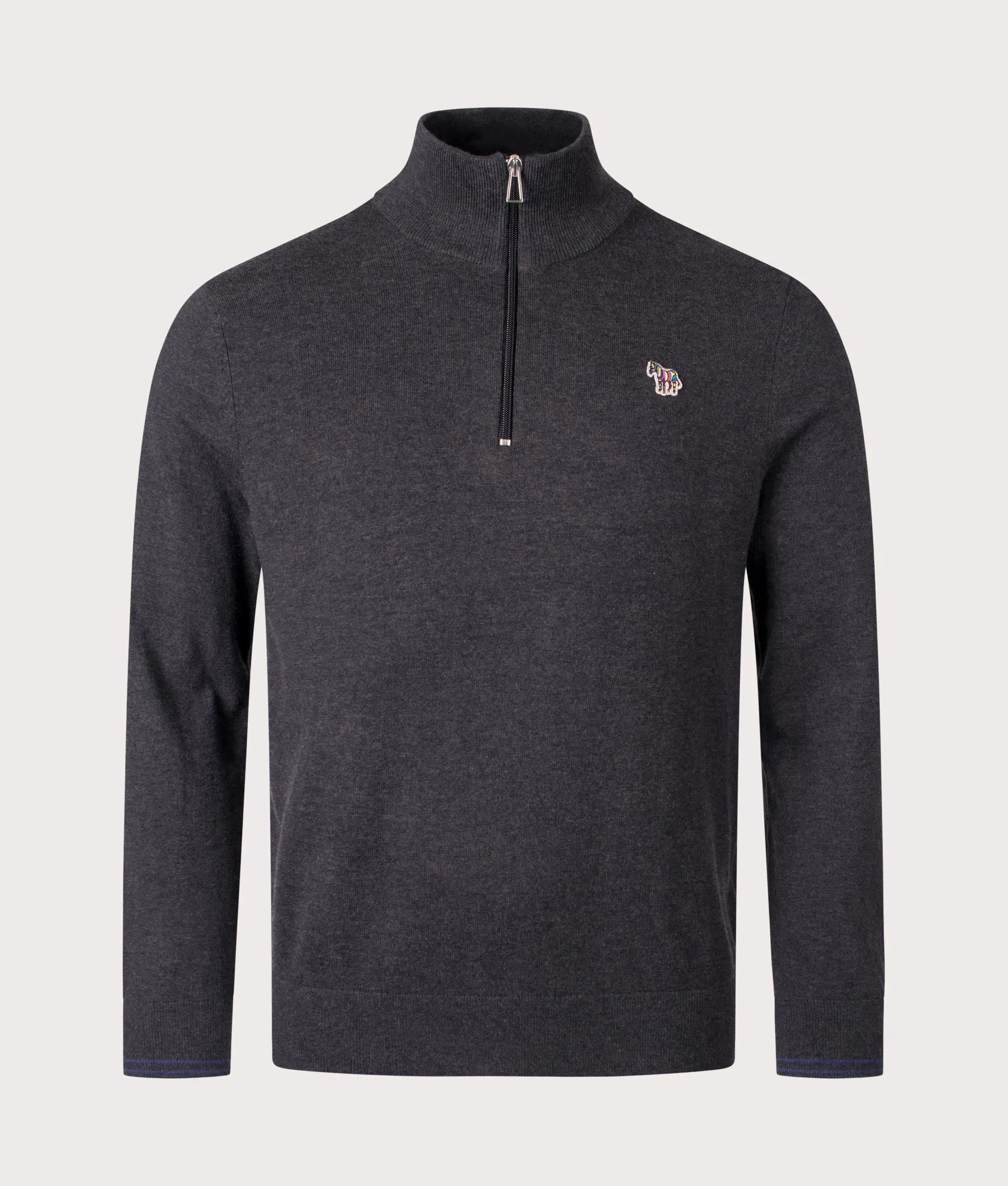 Zebra Badge Quarter Zip Jumper sold by EQVVS