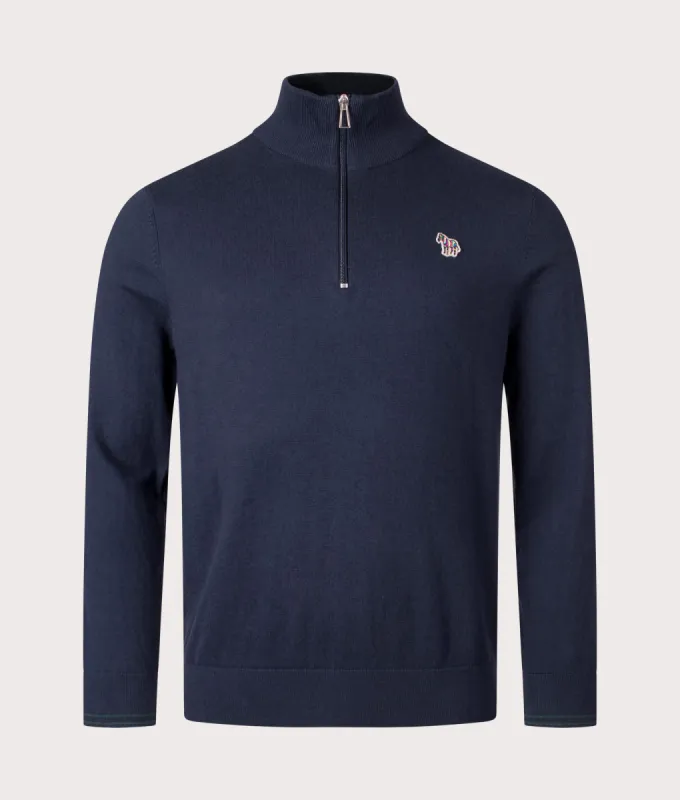 Zebra Badge Quarter Zip Jumper sold by EQVVS