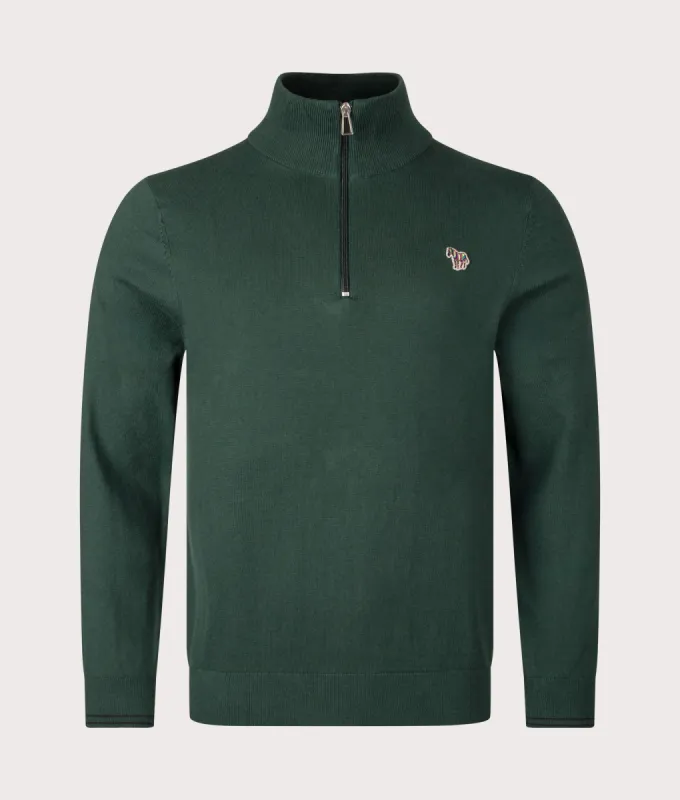 Zebra Badge Quarter Zip Jumper sold by EQVVS