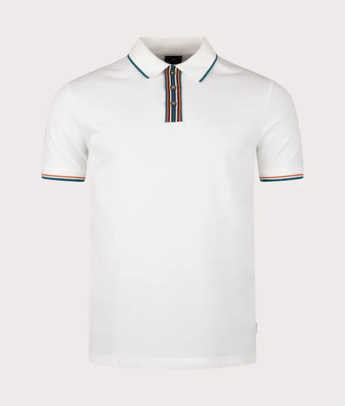 Striped Placket Polo Shirt sold by EQVVS