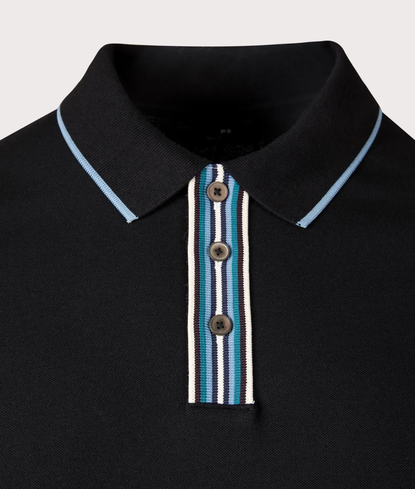 Striped Placket Polo Shirt sold by EQVVS product image thumbnail 2