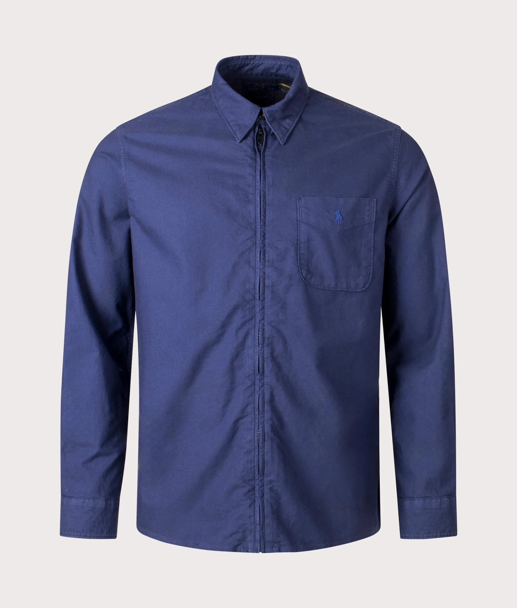 Garment Dyed Zip Oxford Overshirt sold by EQVVS