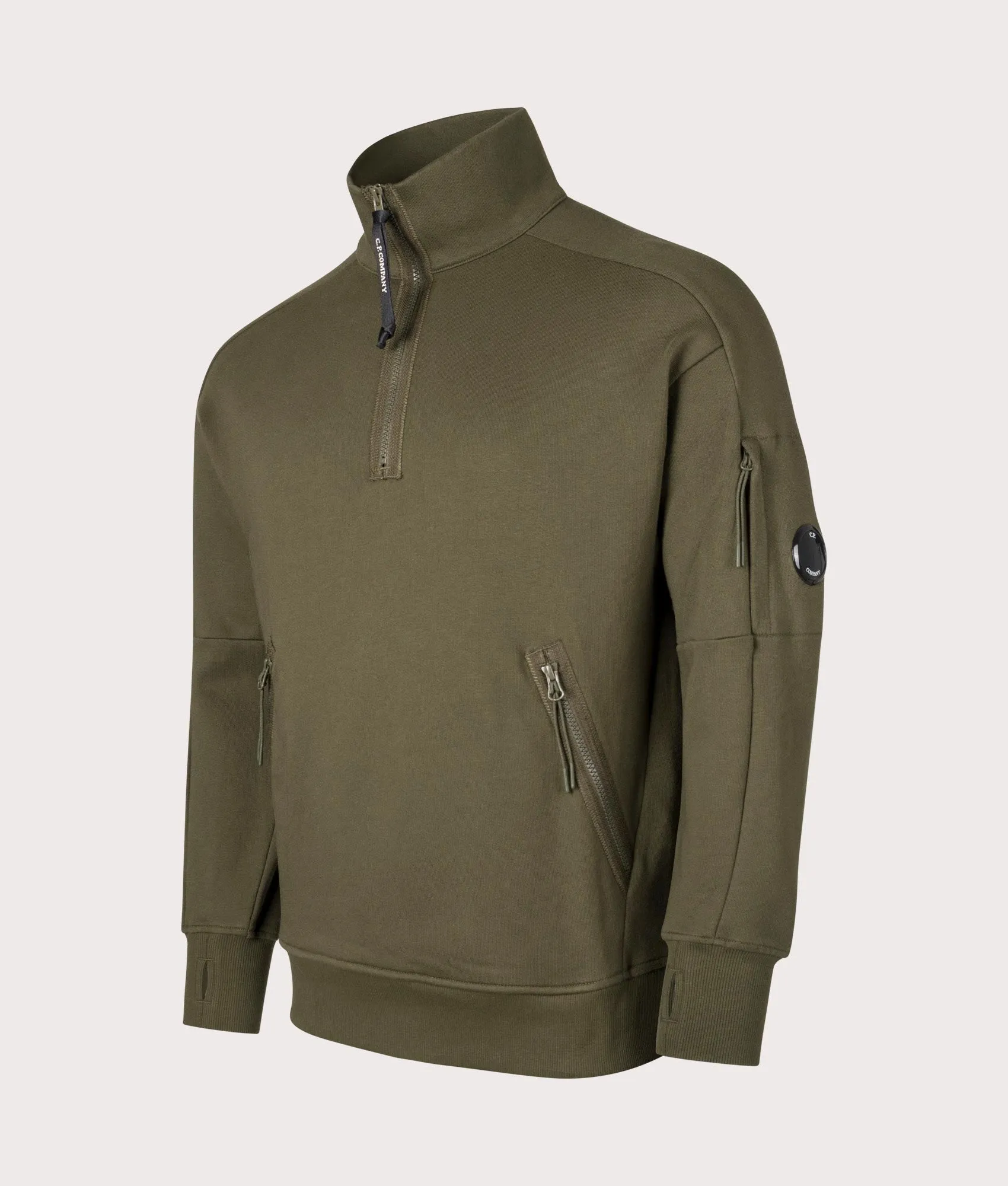 Diagonal Raised Fleece Quarter Zip Sweatshirt sold by EQVVS product image thumbnail 2