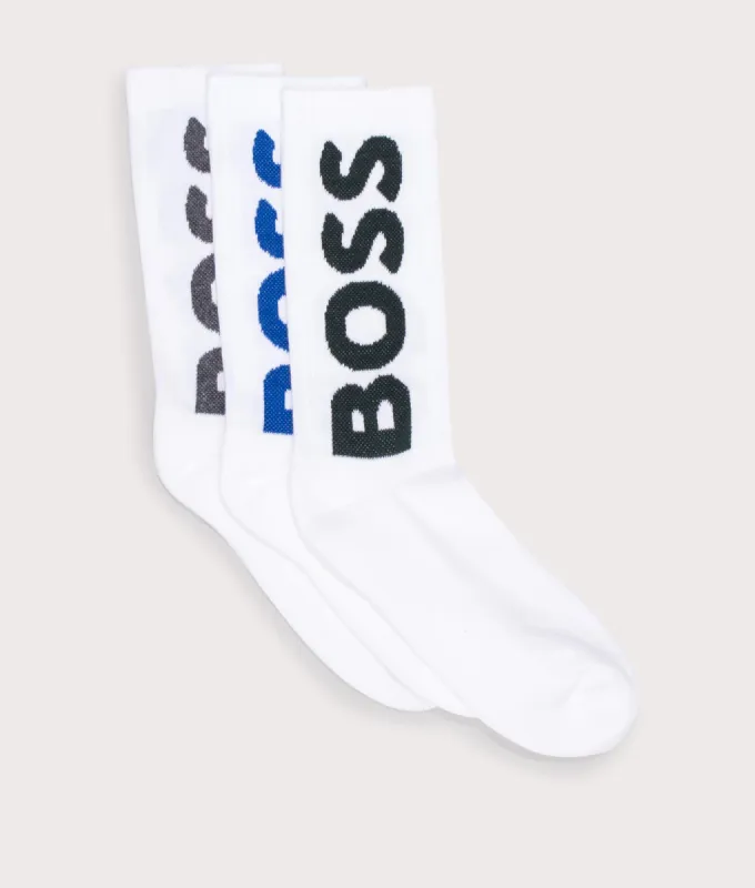 3 Pack QS Rib Logo Socks sold by EQVVS
