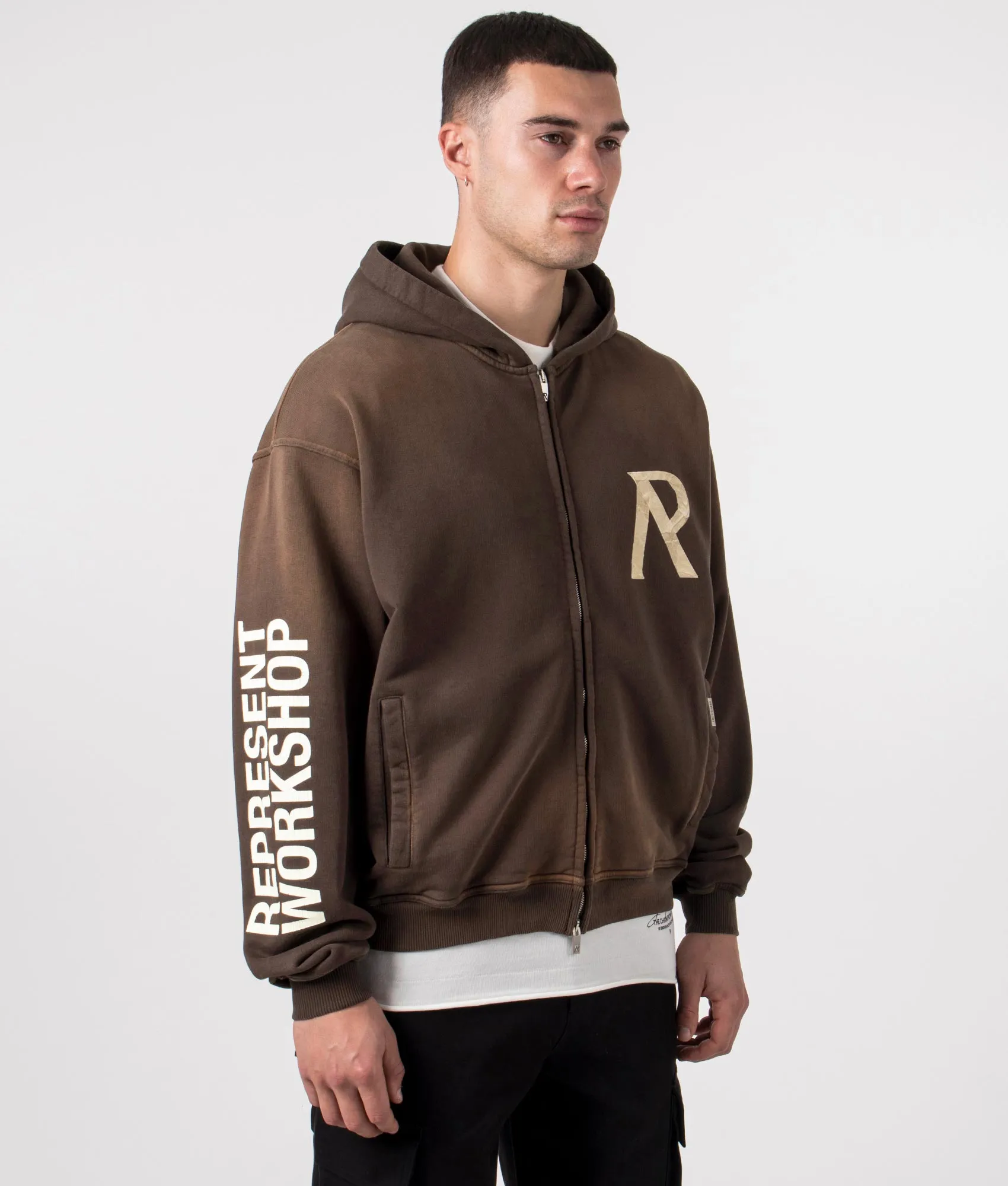 Masking Tape Initial Zip Hoodie sold by EQVVS product image thumbnail 3