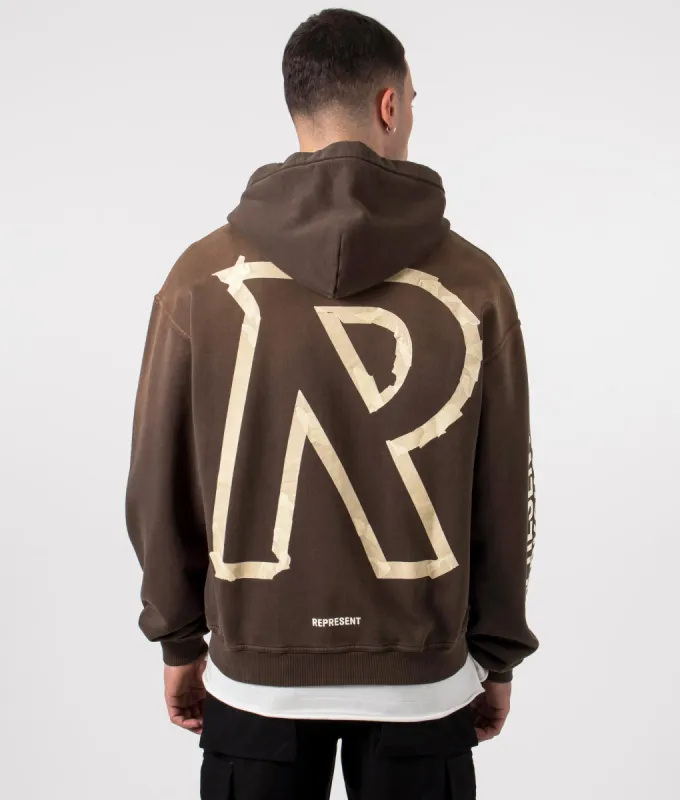 Masking Tape Initial Zip Hoodie sold by EQVVS