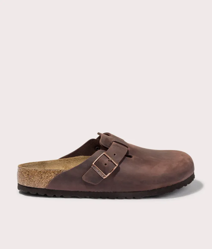 Boston Soft Footbed Oiled Leather Clog sold by EQVVS