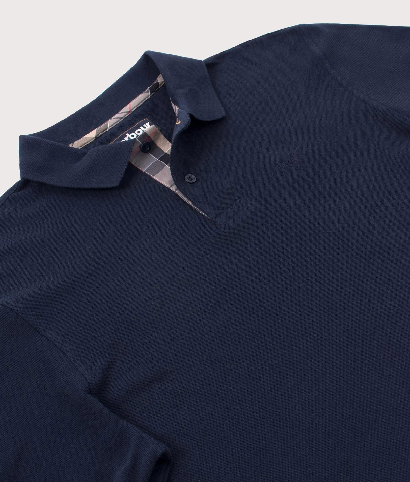 Long Sleeve Tartan Placket Polo Shirt sold by EQVVS product image thumbnail 2
