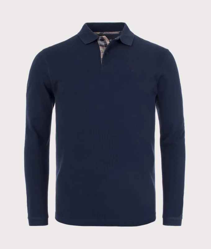 Long Sleeve Tartan Placket Polo Shirt made by EQVVS