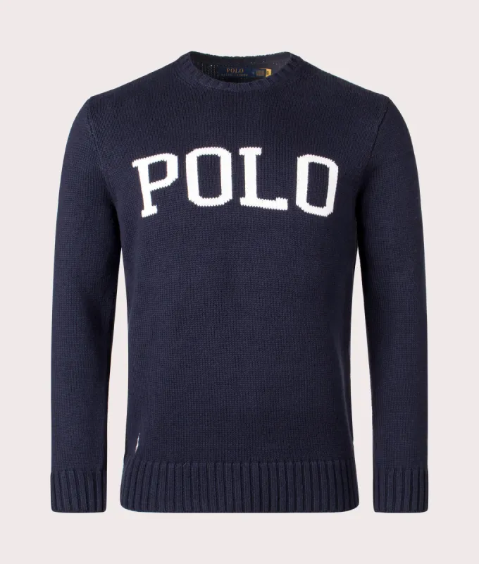 Logo-Intarsia Cotton Jumper sold by EQVVS