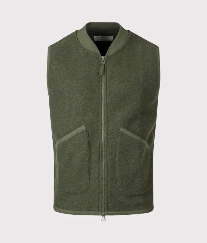 Wool Fleece Zip Through Waistcoat sold by EQVVS