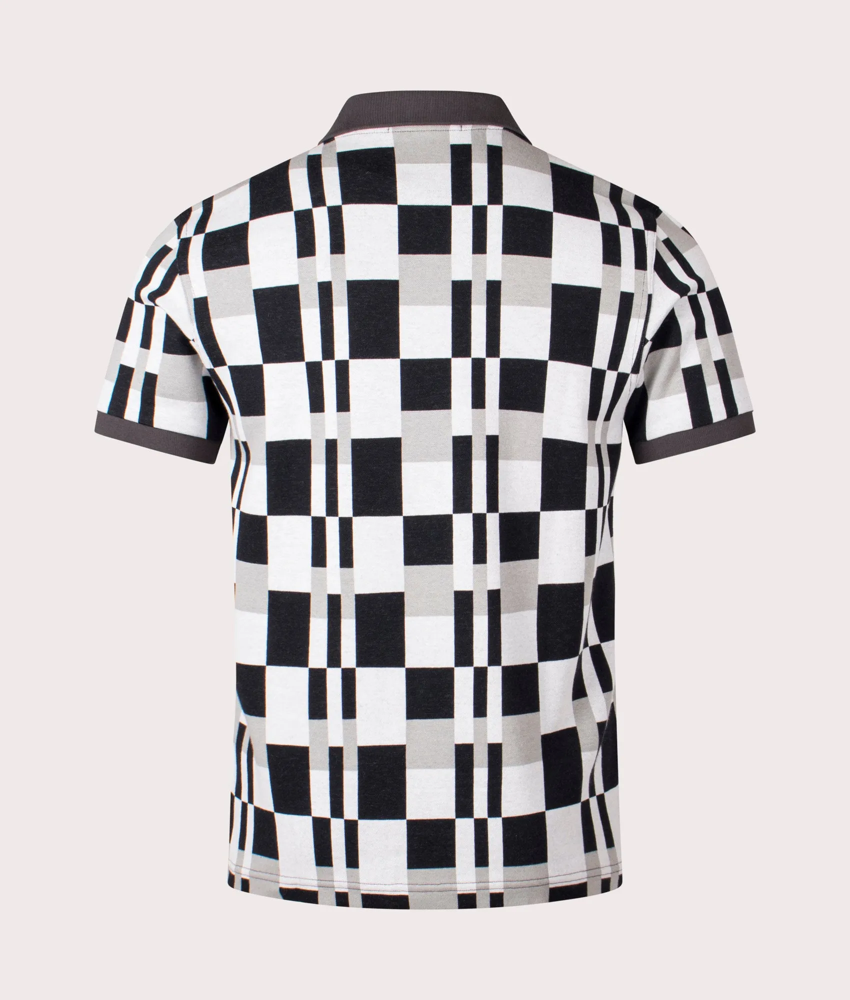 Chequerboard Zip Neck Polo Shirt sold by EQVVS product image thumbnail 3