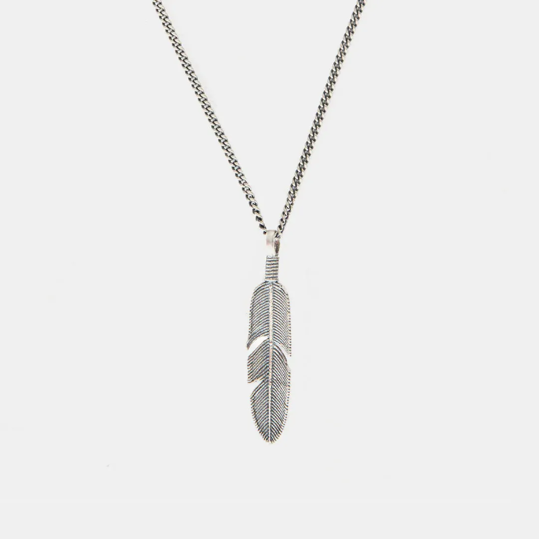 Sterling Silver Ethereal Feather Necklace sold by EQVVS