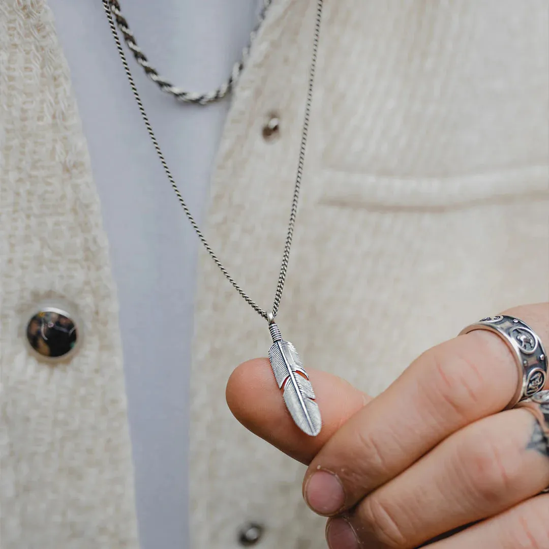 Sterling Silver Ethereal Feather Necklace sold by EQVVS product image thumbnail 2