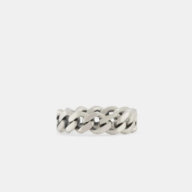 Sterling Silver Cuban Link Ring sold by EQVVS