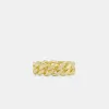 Gold Cuban Link Ring ( Sterling Silver ) sold by EQVVS