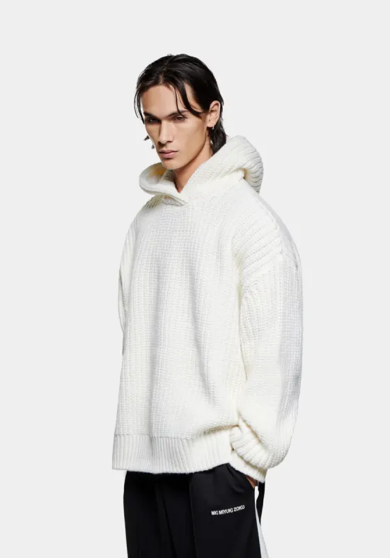 Oversized Fit Chunky Rib Knit Hoodie sold by EQVVS