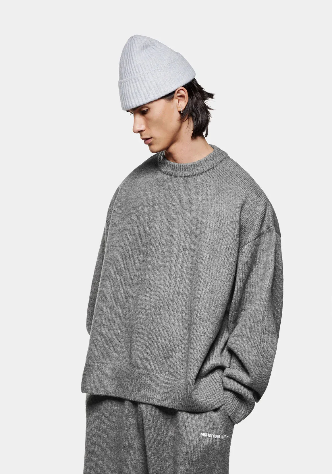 Oversized Fit Mohair Blend Knit Crew Jumper sold by EQVVS