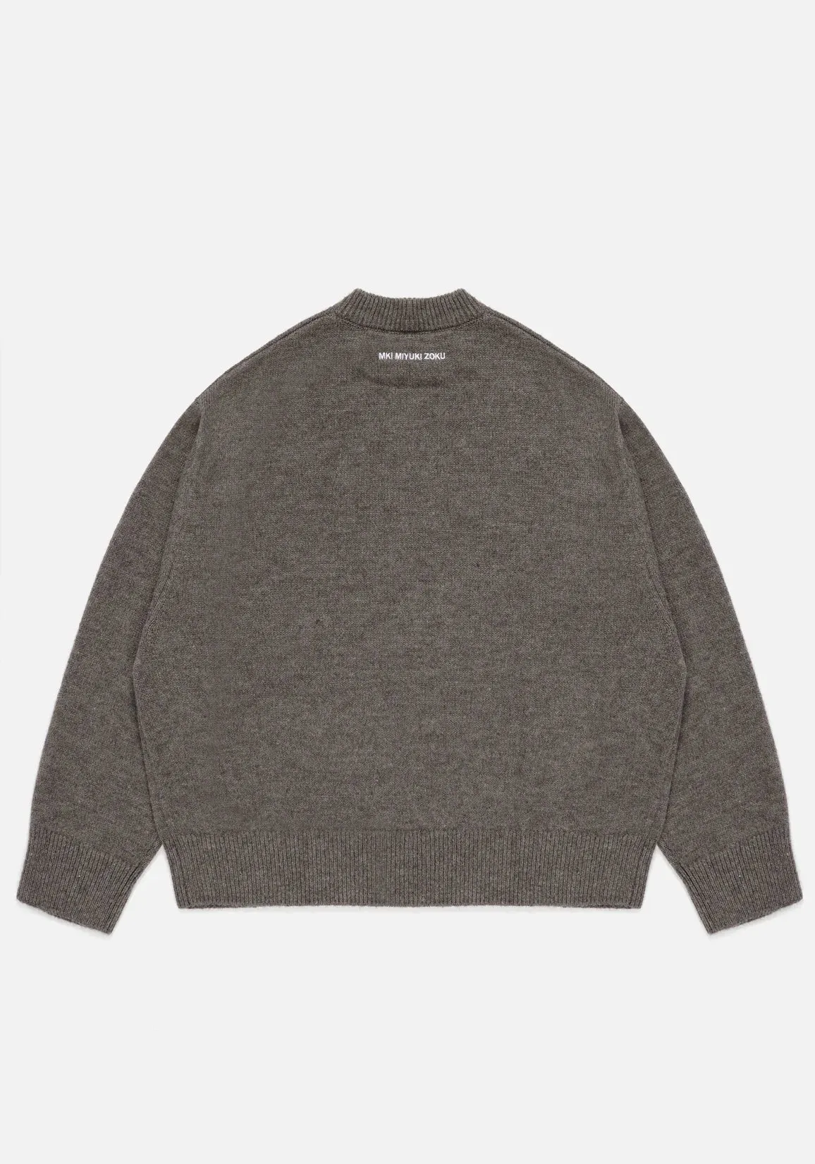 Oversized Fit Mohair Blend Knit Crew Jumper sold by EQVVS product image thumbnail 3