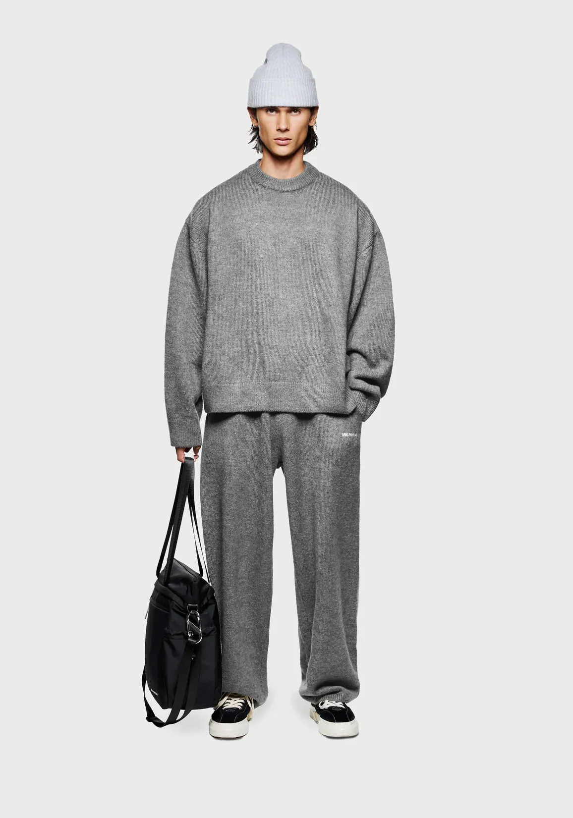 Oversized Fit Mohair Blend Knit Crew Jumper sold by EQVVS product image thumbnail 5