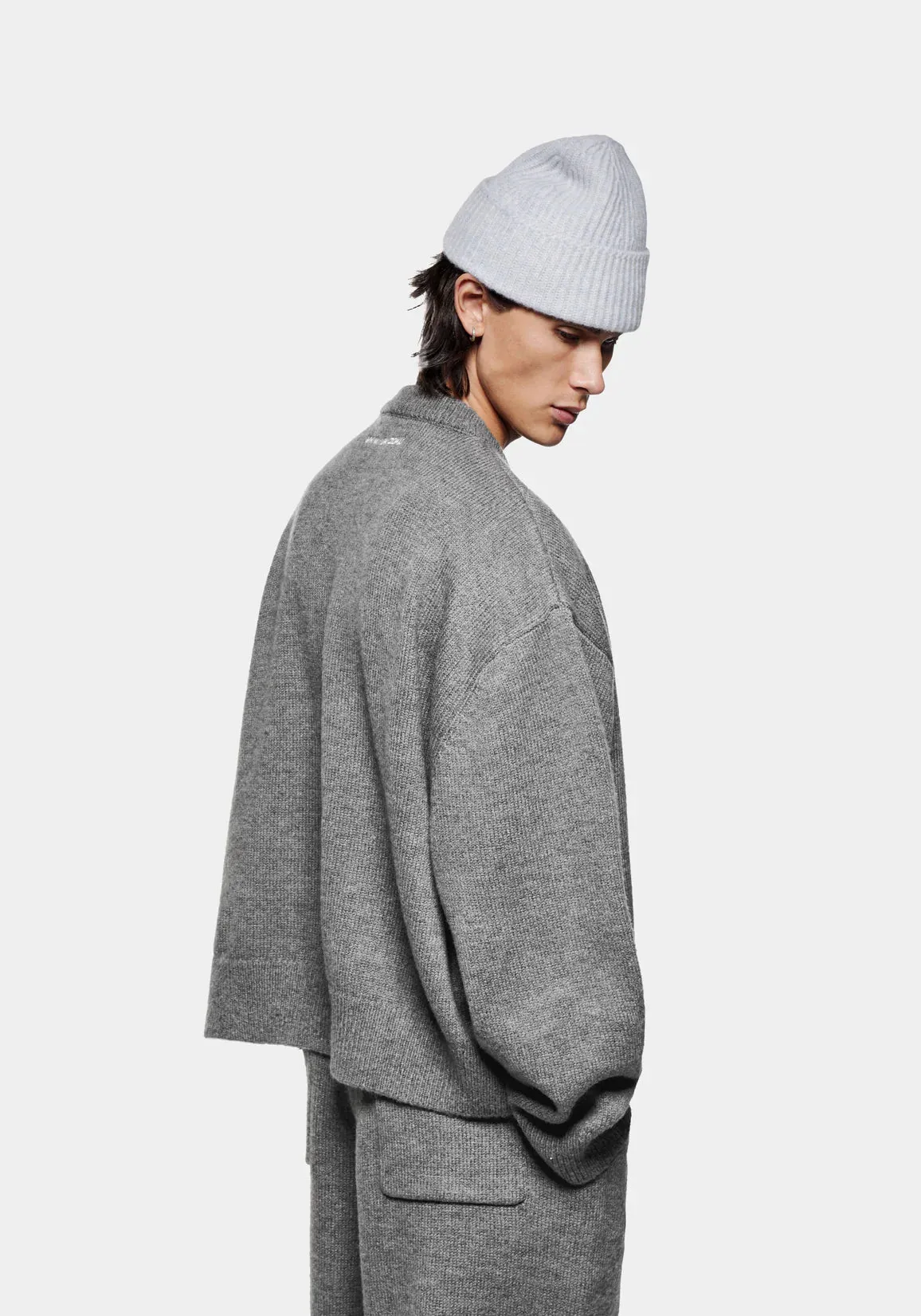 Oversized Fit Mohair Blend Knit Crew Jumper sold by EQVVS product image thumbnail 4