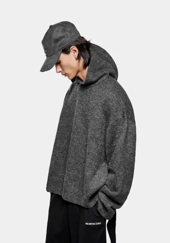 Oversized Fit Mohair Blend Knit Hoodie sold by EQVVS