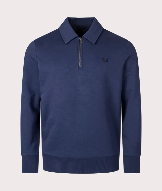 Quarter Zip Collar Sweatshirt sold by EQVVS