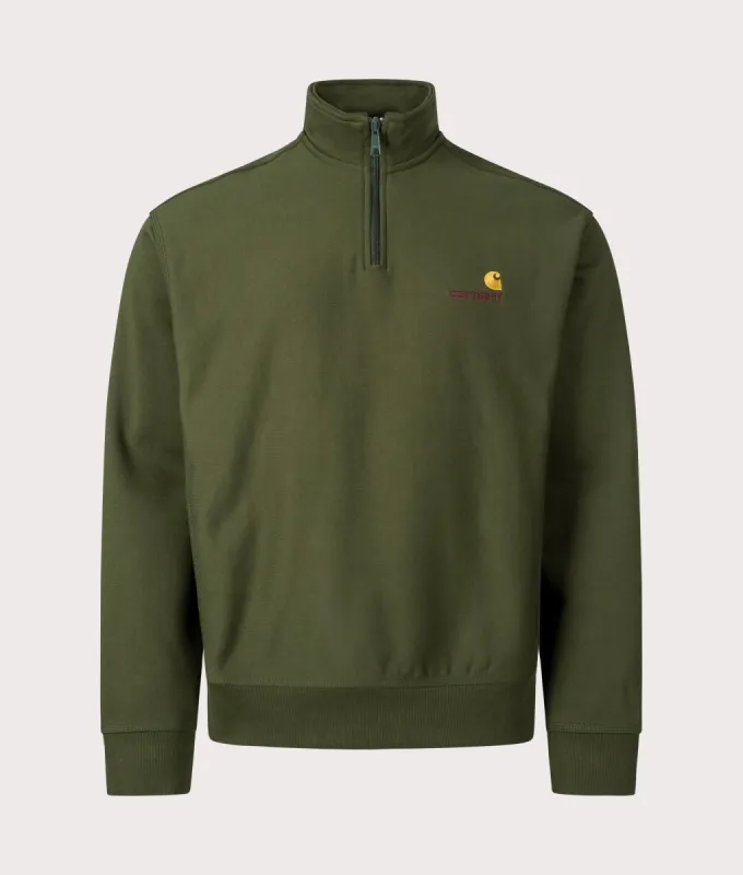Relaxed Fit Half Zip American Script Sweatshirt sold by EQVVS