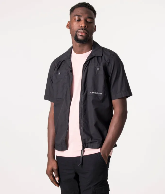 Zip Through Short Sleeve Rip Stop Shirt made by C.P. Company
