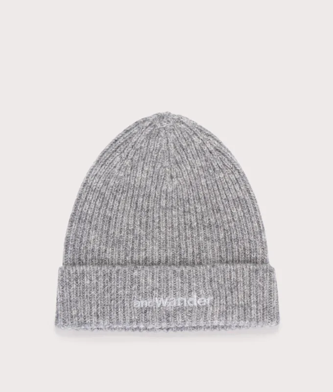 Shetland Wool Knit Cap made by and WANDER
