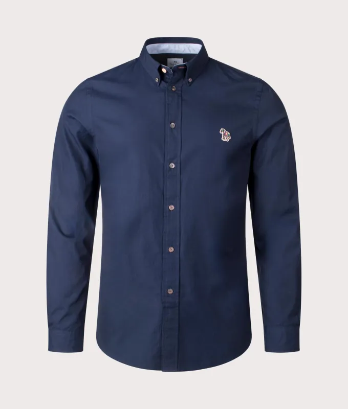 Slim Fit Long Sleeve Zebra Shirt made by EQVVS