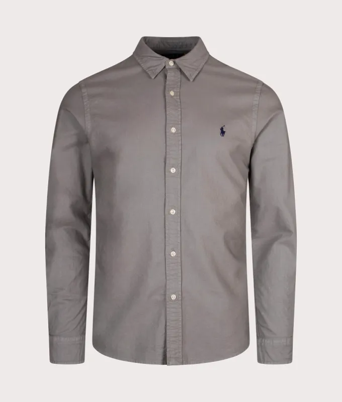 Slim Fit Garment-Dyed Oxford Shirt sold by EQVVS