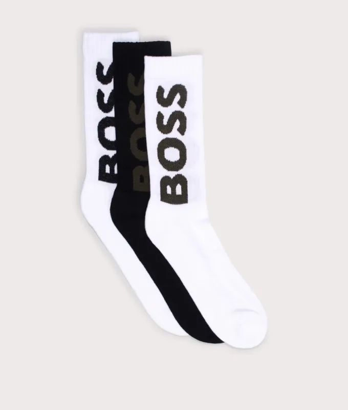 3 Pack QS Rib Logo Socks sold by EQVVS