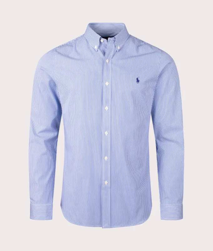Slim Fit Striped Stretch Poplin Shirt sold by EQVVS