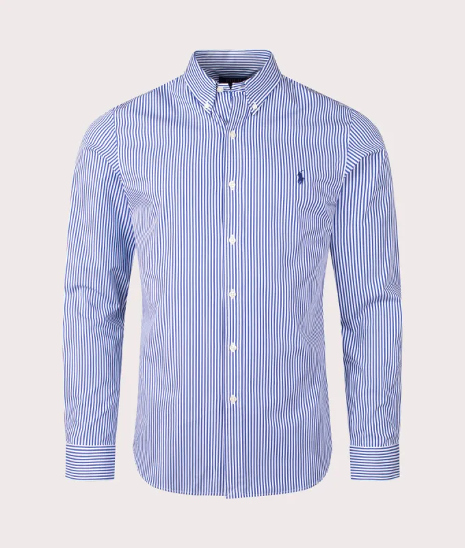 Custom Slim Fit Stretch Poplin Shirt sold by EQVVS