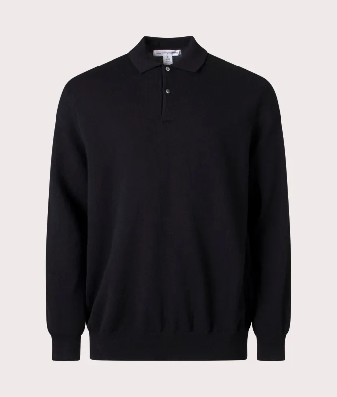 Long Sleeve Knit Polo Shirt sold by EQVVS
