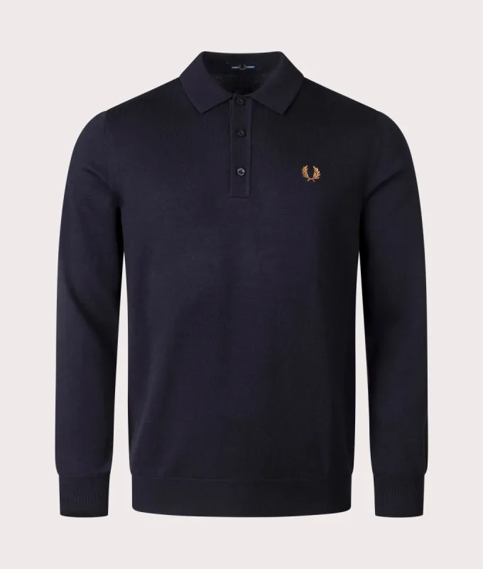 Long Sleeve Knitted Polo Shirt sold by EQVVS