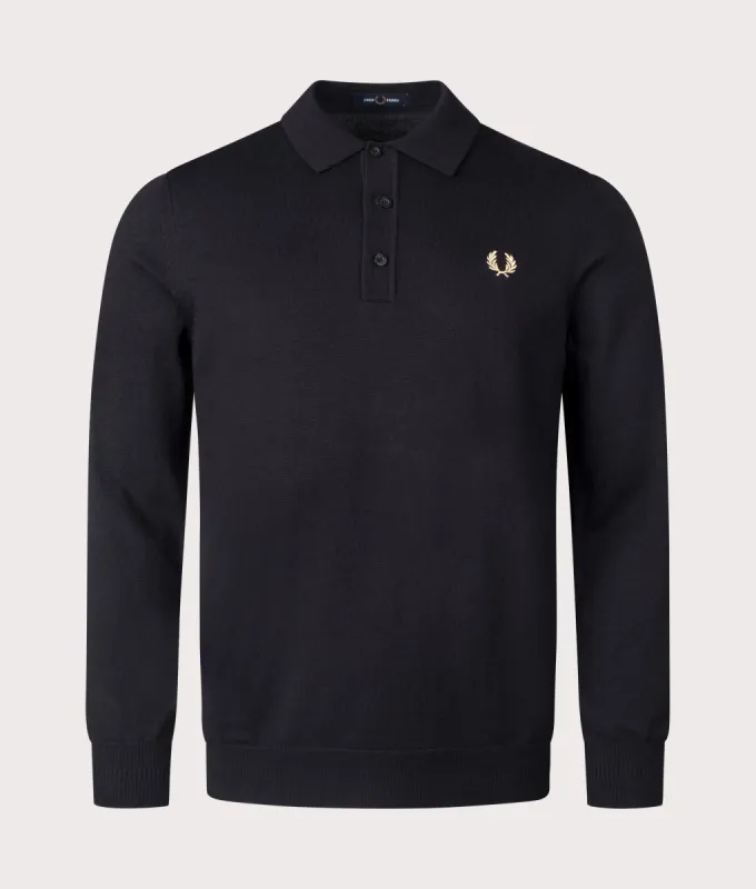 Long Sleeve Knitted Polo Shirt sold by EQVVS