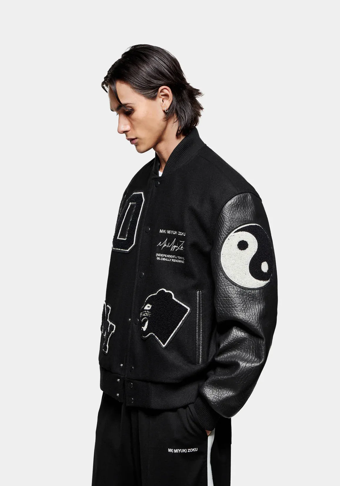 Oversized Fit Patch Varsity Jacket sold by EQVVS