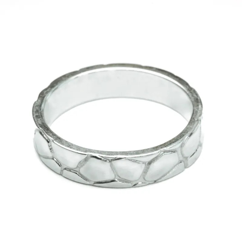 Crocodile Skin Ring 6mm sold by EQVVS