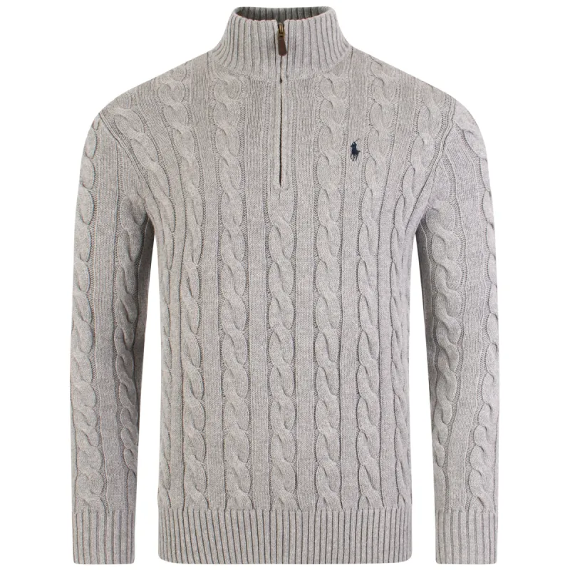 Cable Knit Quarter Zip Jumper sold by EQVVS